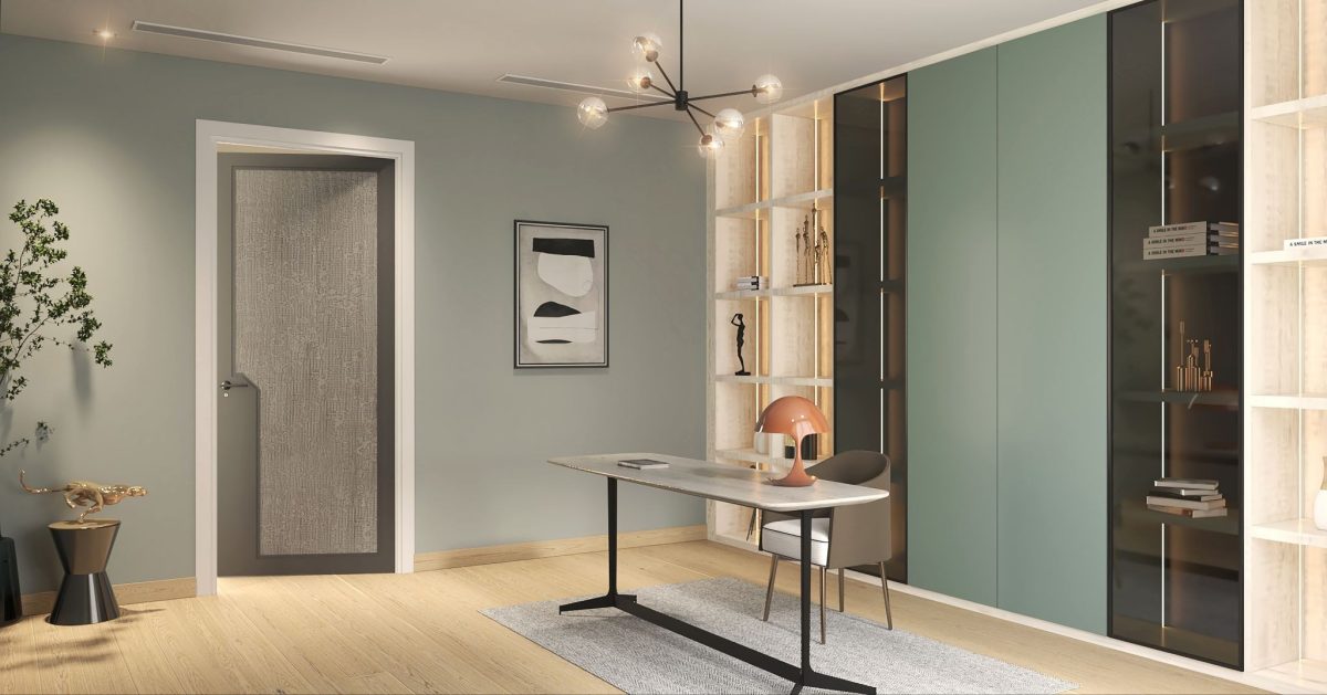 Modern main door design for home entrance by Greenlam Industries