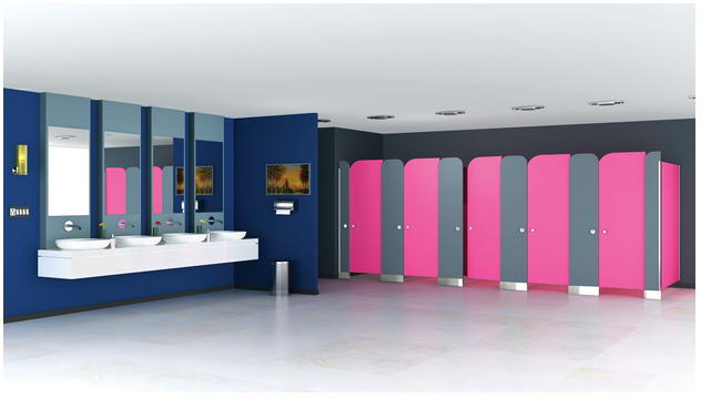 Vibrance Restroom Cubicles with Greenlam Industries