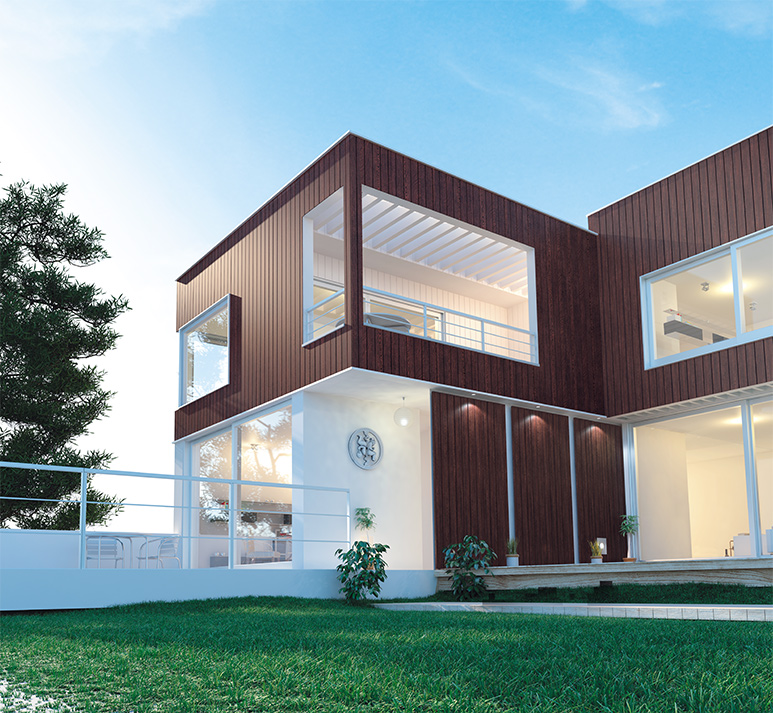 Exterior wall cladding material by Greenlam Industries