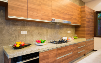 Teak wood veneers for kitchen aesthetic by Greenlam Industries