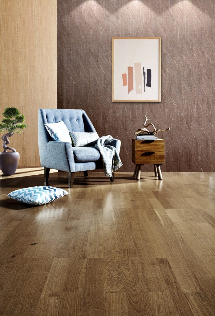 Laminate wood flooring for living space from Greenlam Industries