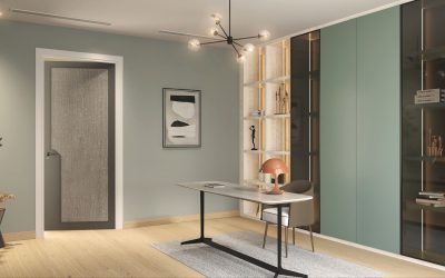Modern main door design for home entrance by Greenlam Industries