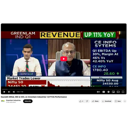 Saurabh Mittal, MD & CEO, on Greenlam Industries’ Q2 & H1FY26 Results